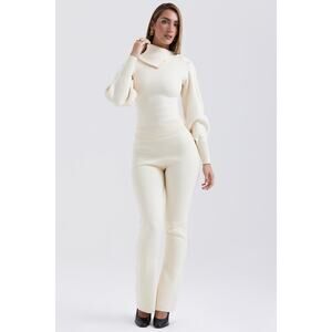 House of CB Nereida Cream Cashmere Blend Trousers size XL